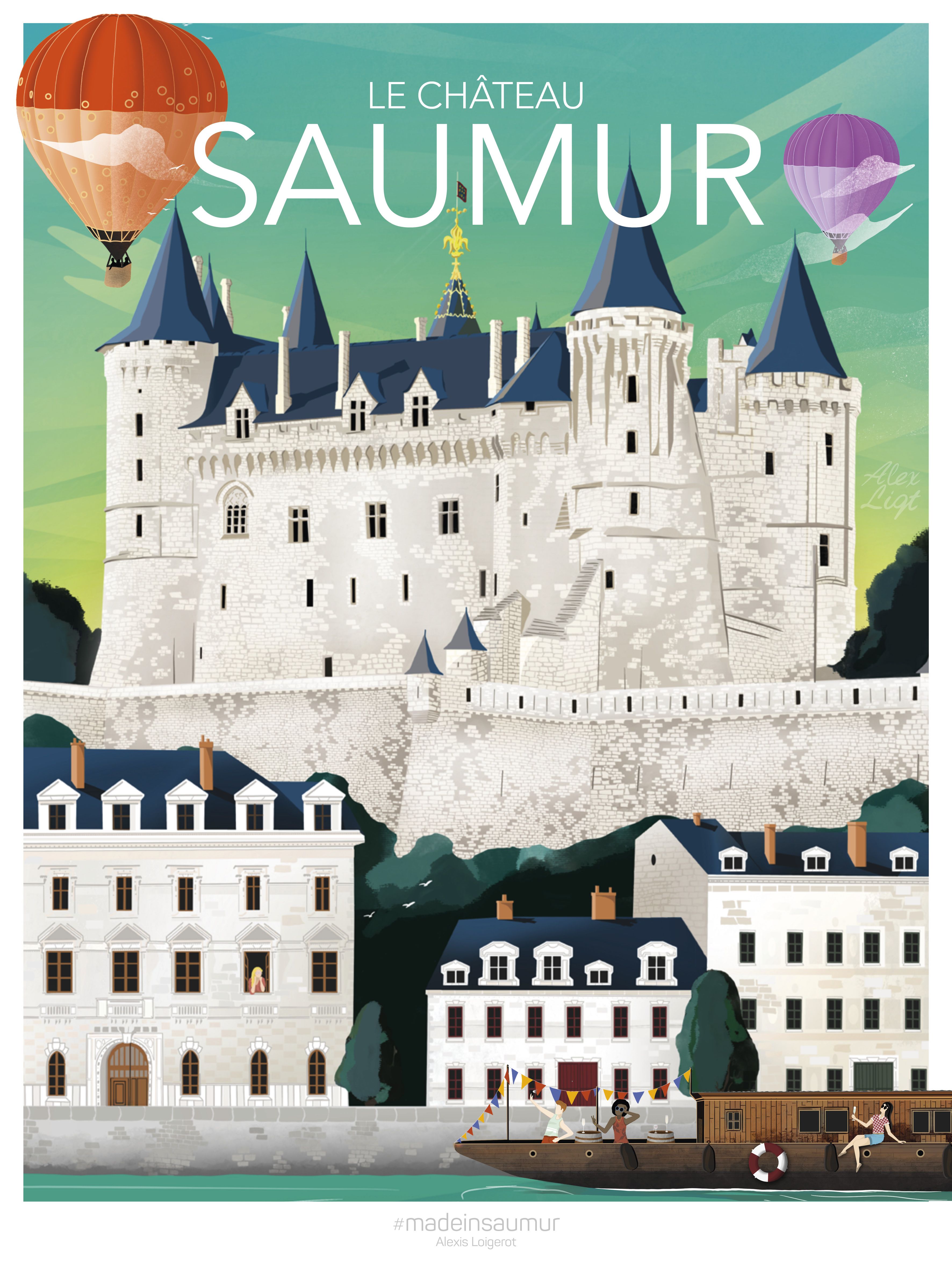 Affiche SAUMUR "Château de Saumur" 30x40 cm