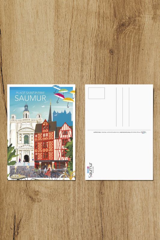 Carte Postale SAUMUR "Place Saint-Pierre"